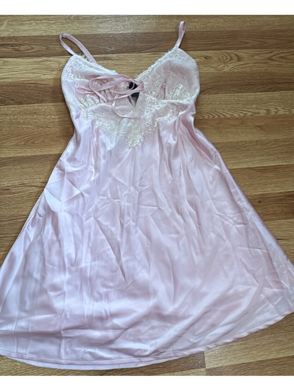 Wild Fable Satin Lace Slip Dress Light Pink Size XS  New